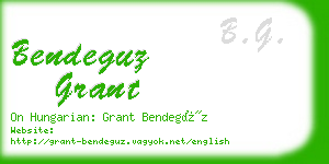 bendeguz grant business card